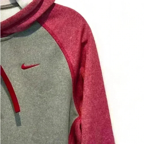 Nike Women's Therma-FIT Hoodie Gray reddish pink Size Medium - Picture 2 of 7